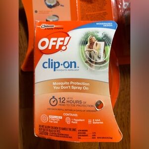 2 new OFF! Clip on mosquito repellent.